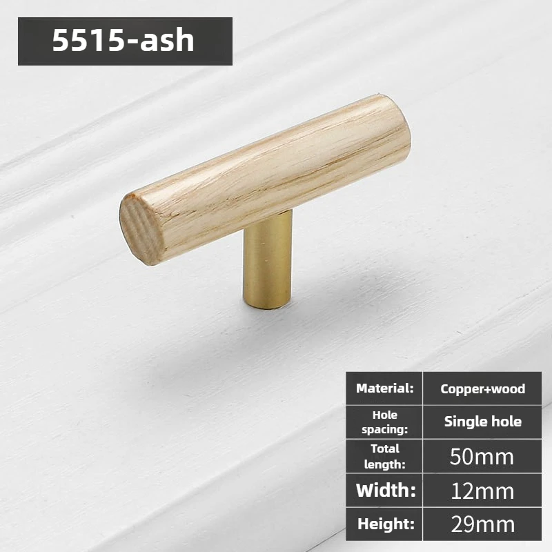 Japanese Retro Pastoral High-End American Walnut Cabinet Door Handle for Wooden Shoe Cabinet Wardrobe - Rustic Handle