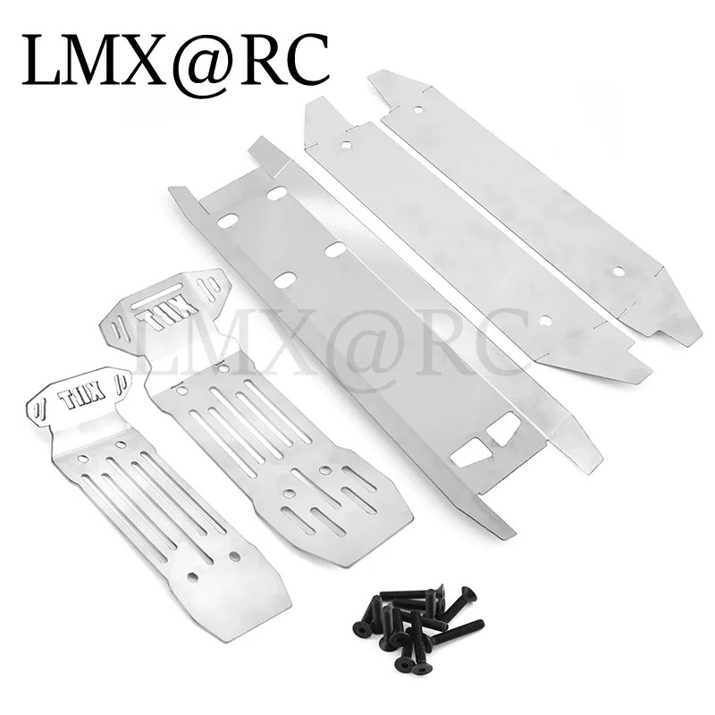 5pcs Stainless Steel Front Rear Chassis Armor Skid Plate Protector for Traxxas 1/10 MAXX V2.0 W/WIDEMAXX MONSTER TRUCK-89086-4