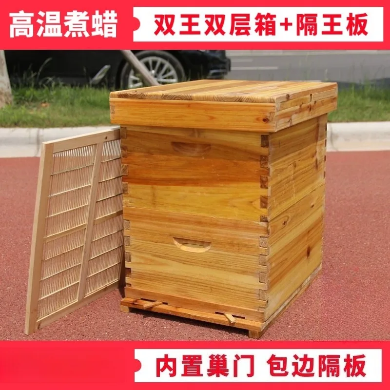Langstroth Wax Coated Wooden Beehive Complete Beekeeping Equipment Set