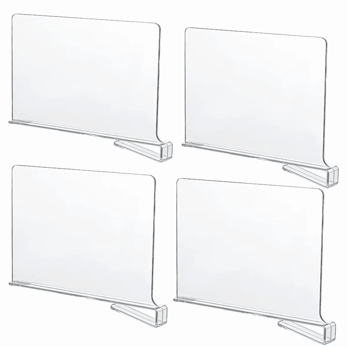 2026 New Clear Closet Shelf Bookcase Divider Home Use Wardrobe Shelf Bookcase Divider Baffle Commodity Storage