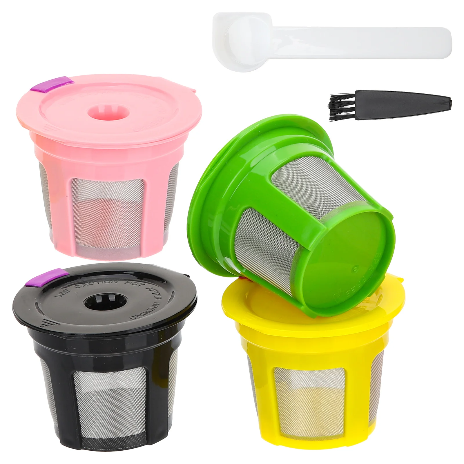 

4Pcs Reusable Coffee Accessories Gifts Sturdy Construction Tastes Great Coffee Espresso Filter Basket Espresso Basket Cup