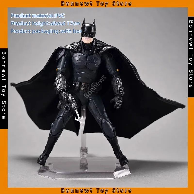 

New 17cm Batman Movie Version Robert Pattinson Statue Movable Joints Model Doll Animation For Friends gifts Wholesale