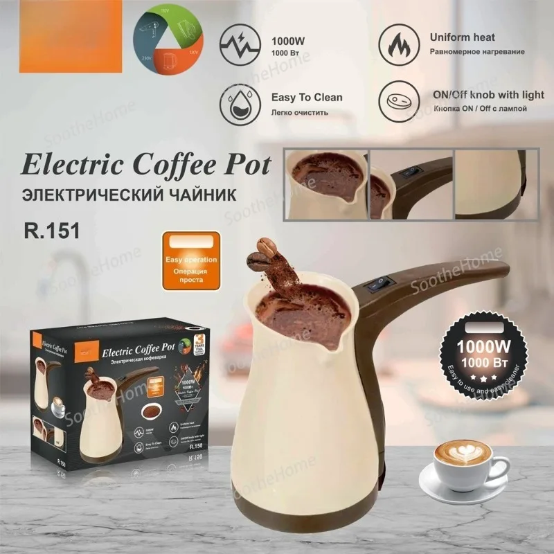 Turkish Electric Coffee Pot, Small-Capacity Mini Hand - Drip Double - Layer Stainless Steel Household Electric Gooseneck Kettle