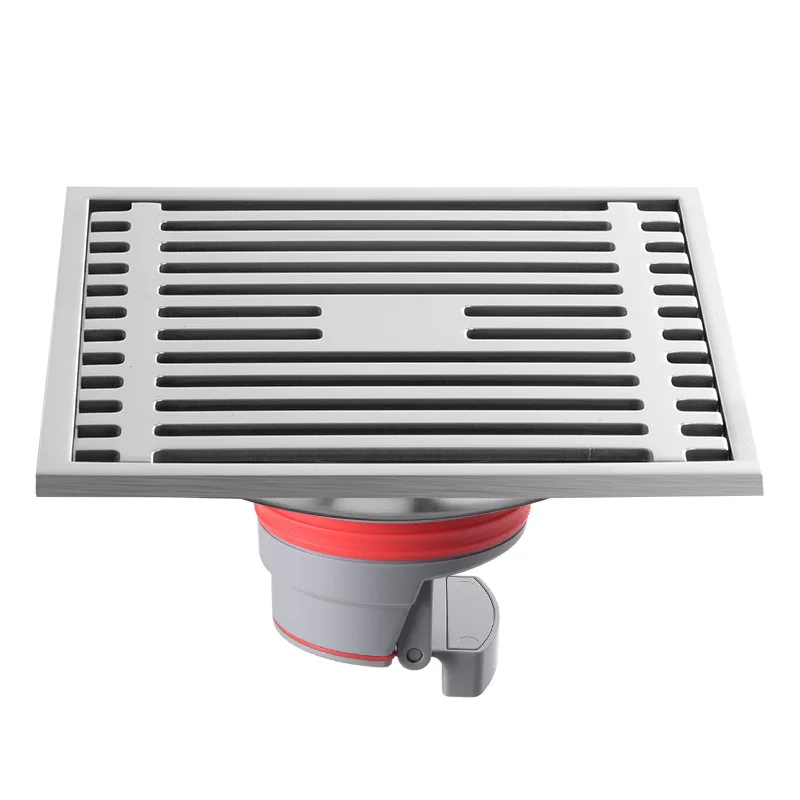15cm Stainless Steel Floor Drain, 20X20cm Shower Large Displacement Floor Drain for Bathroom