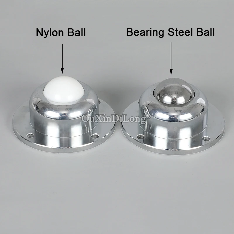 2PCS Heavy Precision Conveying Universal Ball Wheels Ball Bearing Bull's Eye Wheel Industrial Conveyor Casters Loading 200KG/PCS