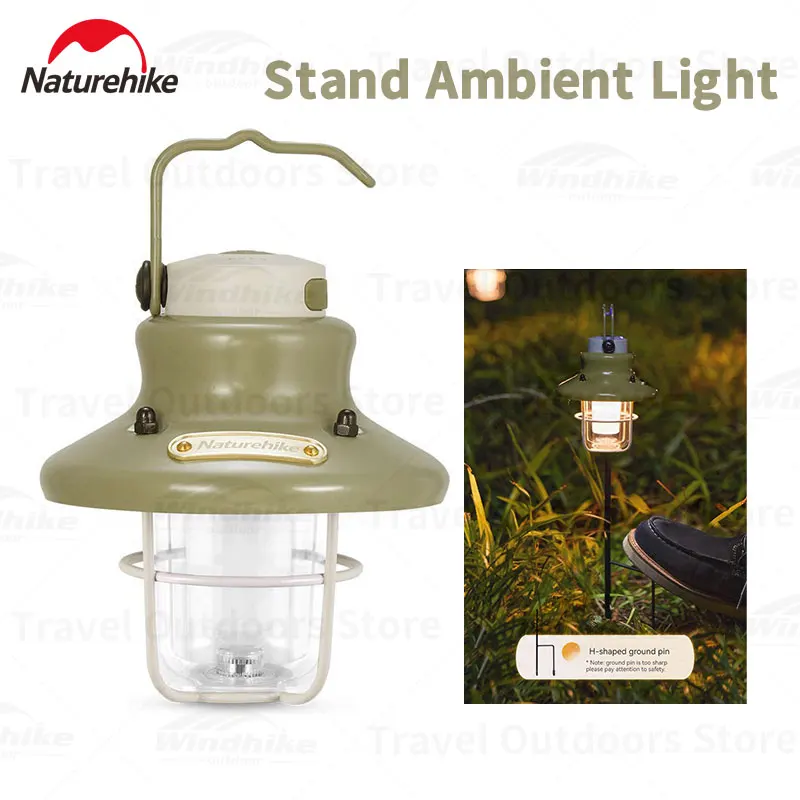 Naturehike Camping Ambient Light IP44 Waterproof Mini Portable USB Night Light Garden Floor Stand Lights Outdoor Fishing Lamp