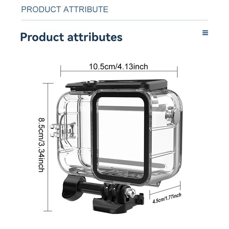 A72Z Dive Case Protective Cover Shell 45M Sports Camera Insta360 Ace Pro 2 Accessorie