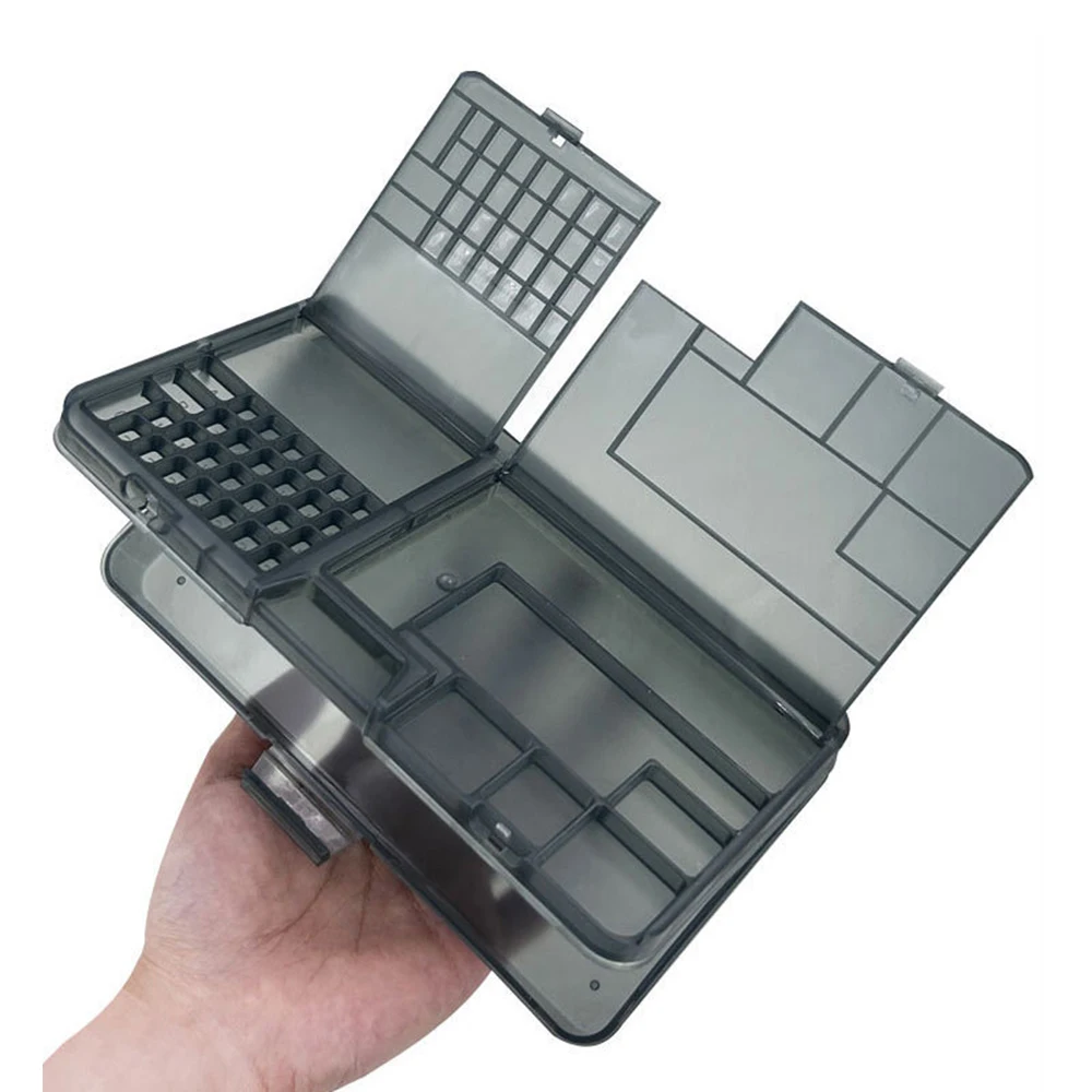 

Double-layer Phone Repair Tool Storage Box For Screw Accessories And Electronics Component Organizer Container DIY Grid Box