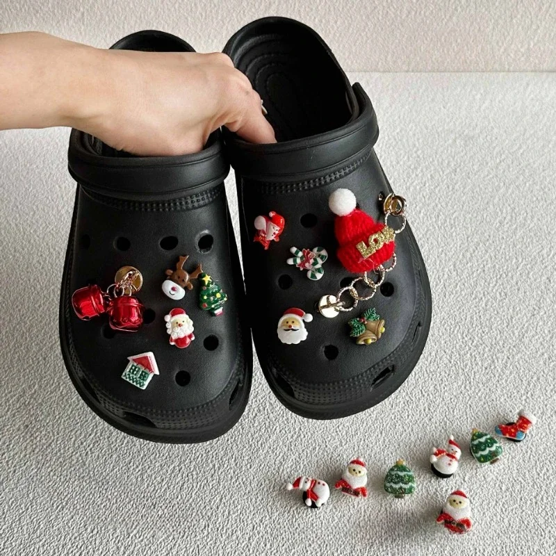 

Fashion New Shoe Charms Designer Whole Set All-match Sandals Accessories Lovely Santa Claus DIY Clogs Shoe Buckle Christmas Gift