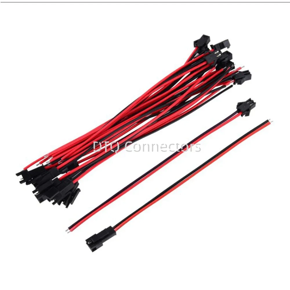 5 10 20 Pairs 15CM JST SM 2 Pin Plug Male Female Wire Connector Terminal Line Cable Pigtail Plug for LED Strip Light Tape Lamp