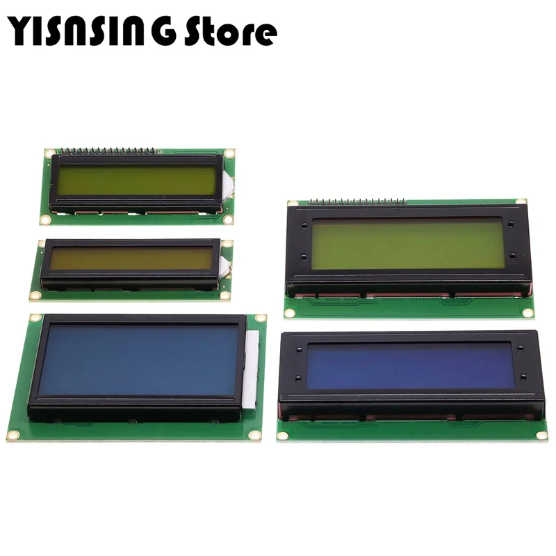 LCD1602แอลซีดี1602 2004โมดูล12864สีฟ้าหน้าจอสีเขียว16x2 20X4การแสดงอักขระ HD44780ตัวควบคุมแสงสีดำ