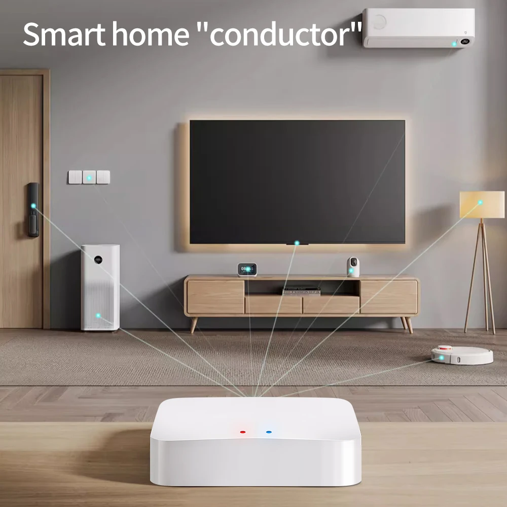 Беспроводной смарт-шлюз Tuya ZigBee, Умный домашний шлюз, Wi-Fi, Bluetooth, управление через приложение, работает с Google Home Alexa,