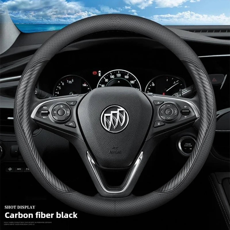 Leather anti-slip breathable car steering wheel cover suitable for Buick Envision Enclave Envista Regal LaCrosse Cascada Electra