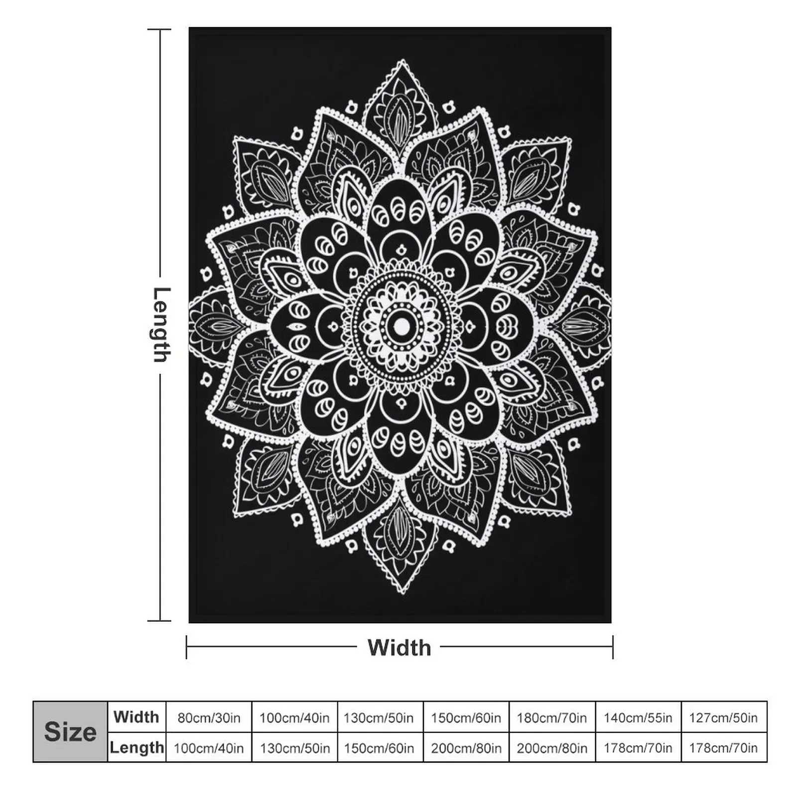 Weiß verzierte florale Mandala Decke warme Winter dekorationen zottelige Flanell decken