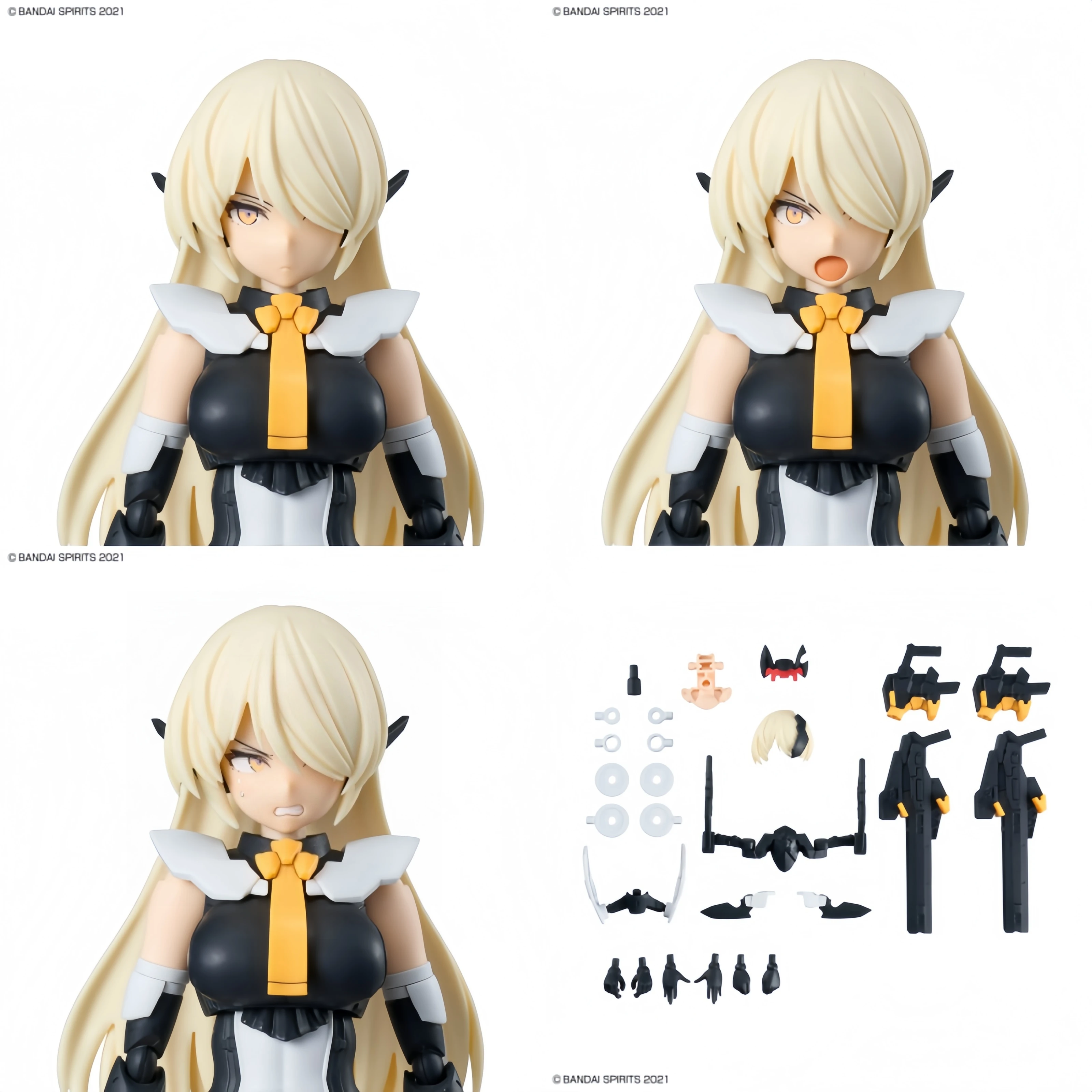  Bandai 30MS SIS-Hc106k Belveria-Berys Feroce Form Mecha Girl Model Kit – 3 Faces, Knives & Handguns, 30 Minutes Sisters, Snap- view 6