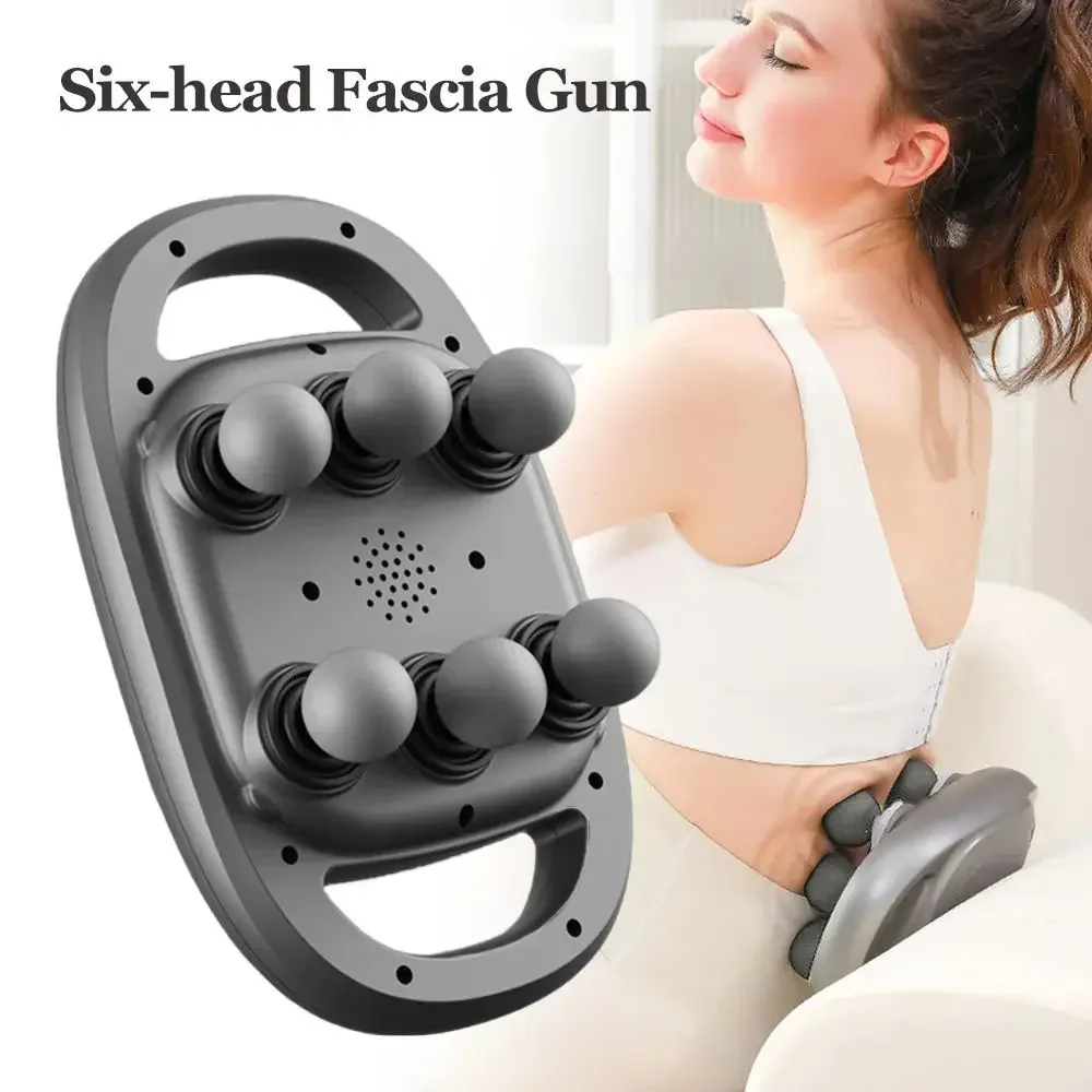 Latest Body Mini Portable 6 Heads Strong Power Arm Leg Fascial Electric Percussion Massage