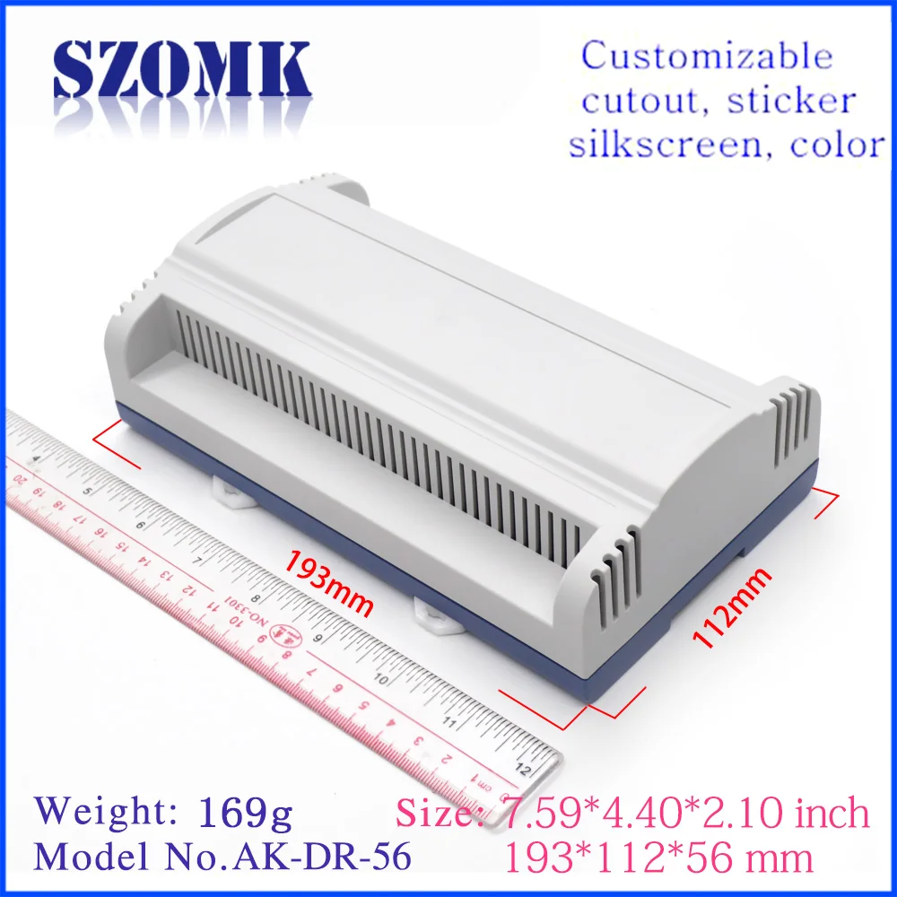 OEM Small Relay Electronic Module Terminal Cover ABS Boxes Control PLC Industrial Mounting PCB Plastic Din Rail Enclosure