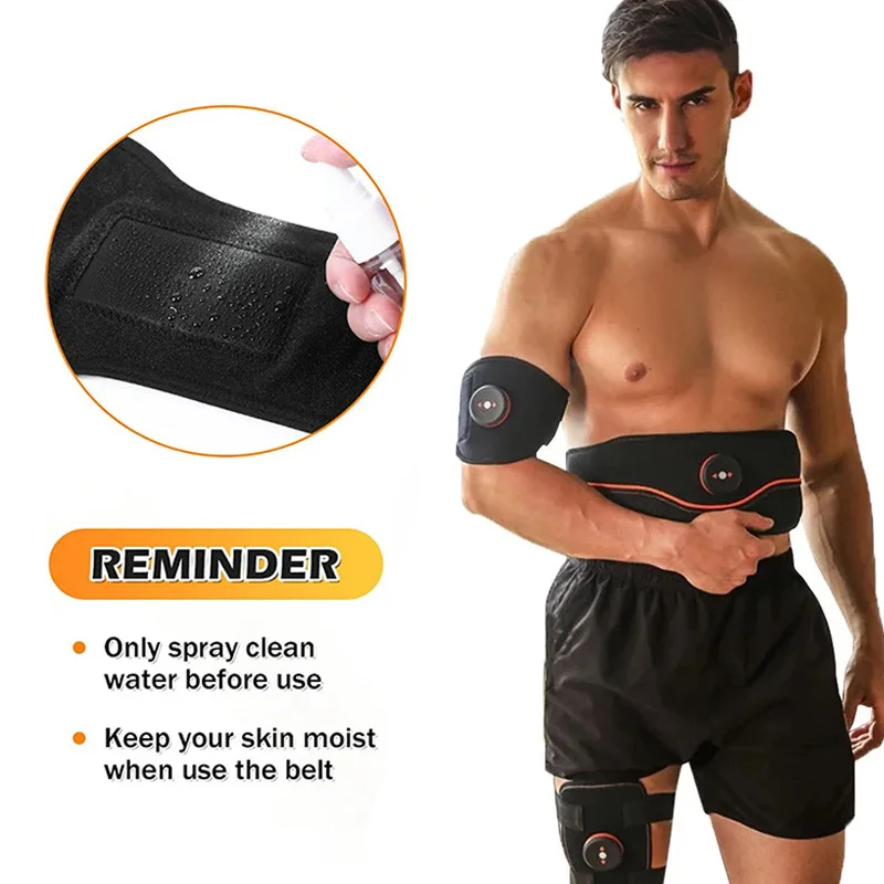 EMS Muscle Stimulator Electric Abdominal Vibration Belt Muscle Toner Waist Belly Arm Leg Burning Fat Weight Loss Fitness Workout