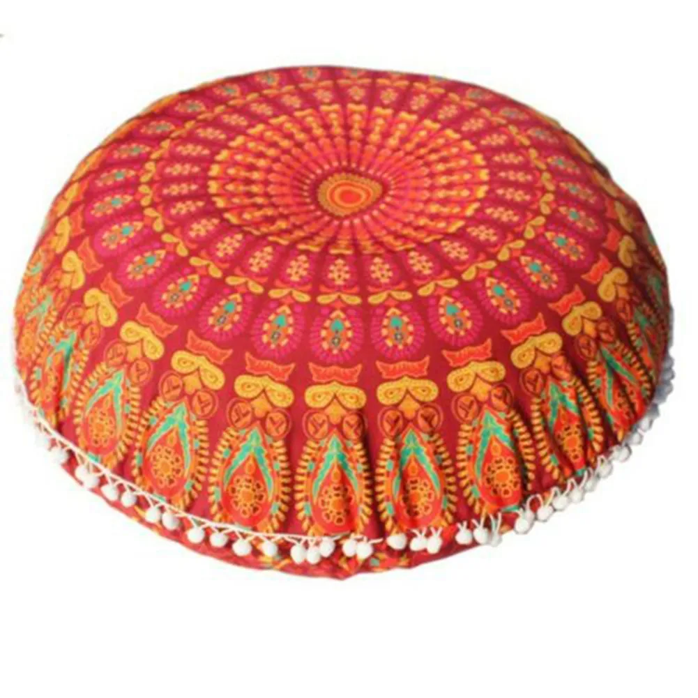 Pillows Cover Bohemian Pillowcase Pattern 1 Pc 43x43cm Home Decoration Practical Printed Replacement Round Shape Vintage Style
