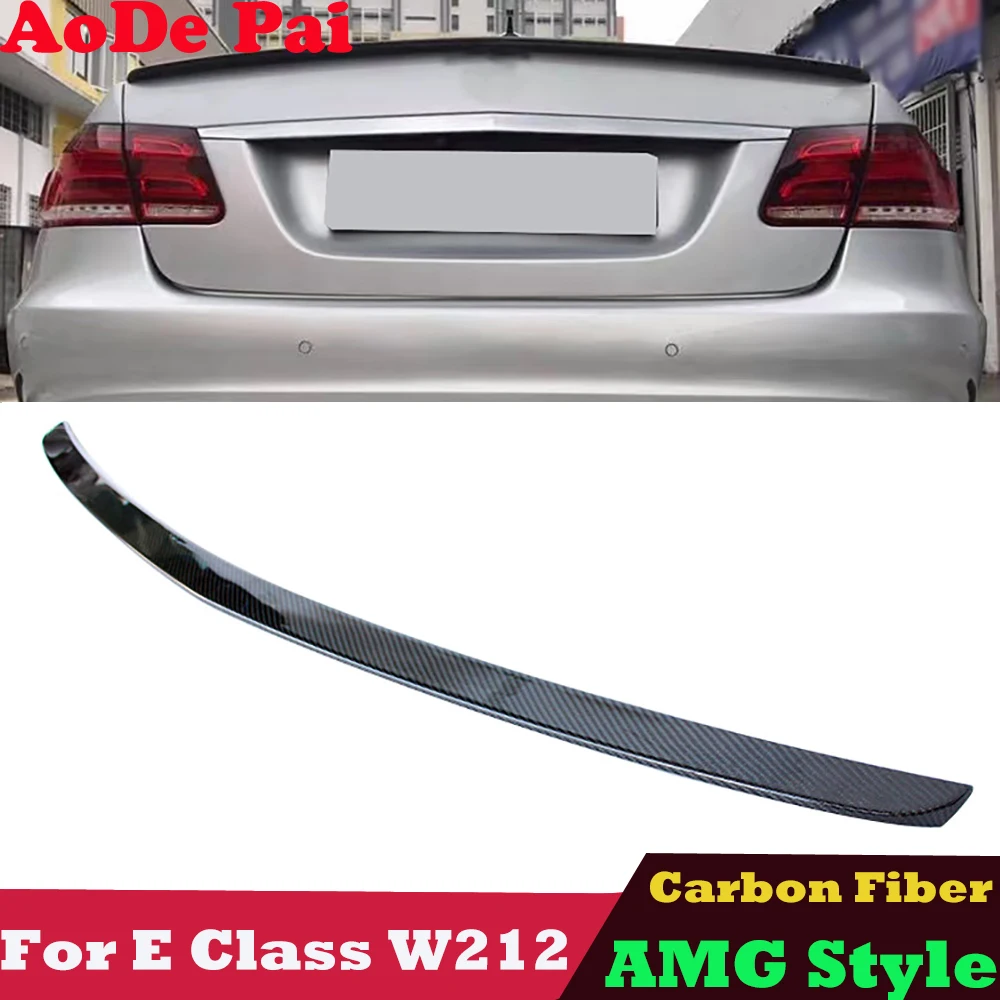 

Real Carbon Fiber Glossy Black Rear Boot Trunk Wings Spoiler for Mercedes E Class W212 4 Door Sedan 2010-2016 E200 E250 E300