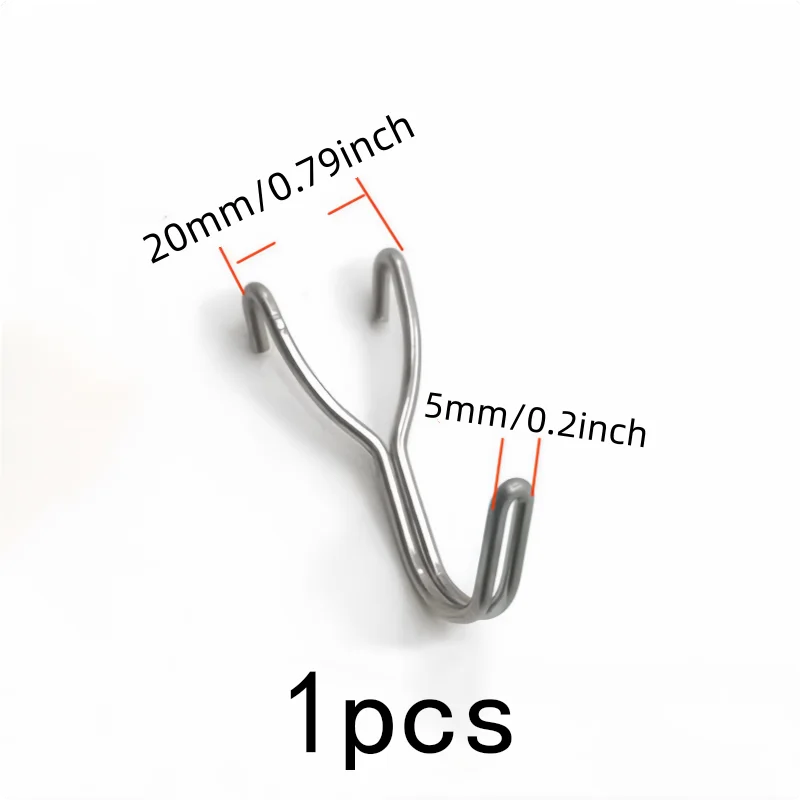 1 pcs 20mm Pegboard Hooks, Easy Snap-On Pegboard Fit, Garage Tool Storage Kitchen Utensil Hanging, 304 Stainless Steel
