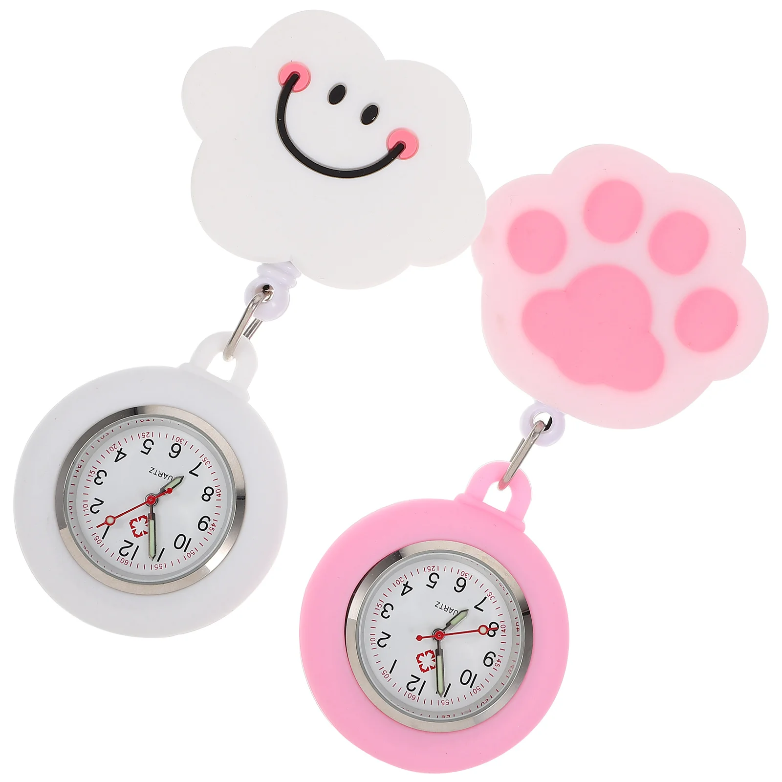 2 قطعة جيب سيليكون قابل للسحب ممرضة الصدر كليب على خفيفة الوزن دائم لمط شارة ساعة للنساء #1