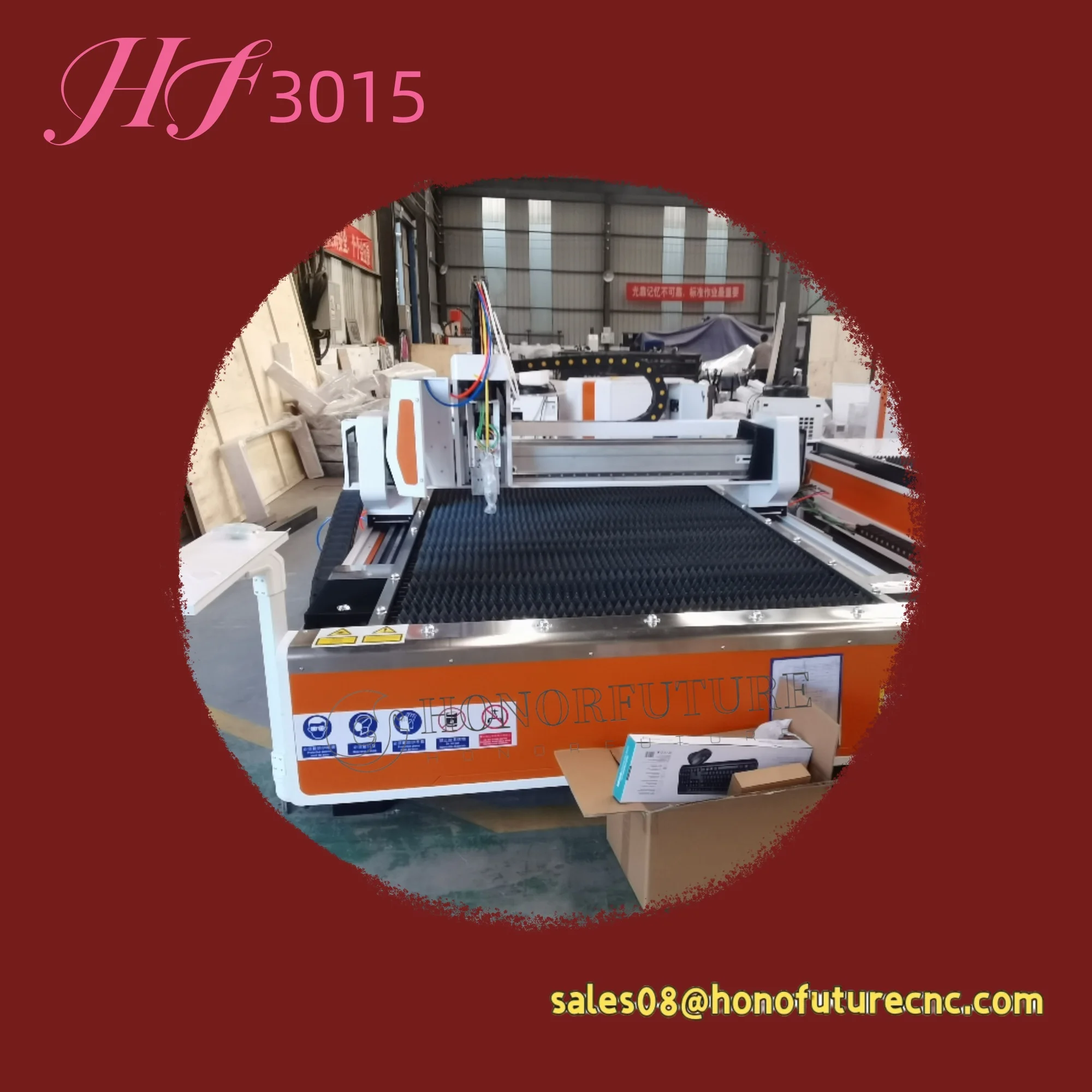 HF Metal Round Square Pipe Tube Fiber Laser Cutting Machine 1500W 3000W 4000W 6000W Fiber Laser Cutter 3015