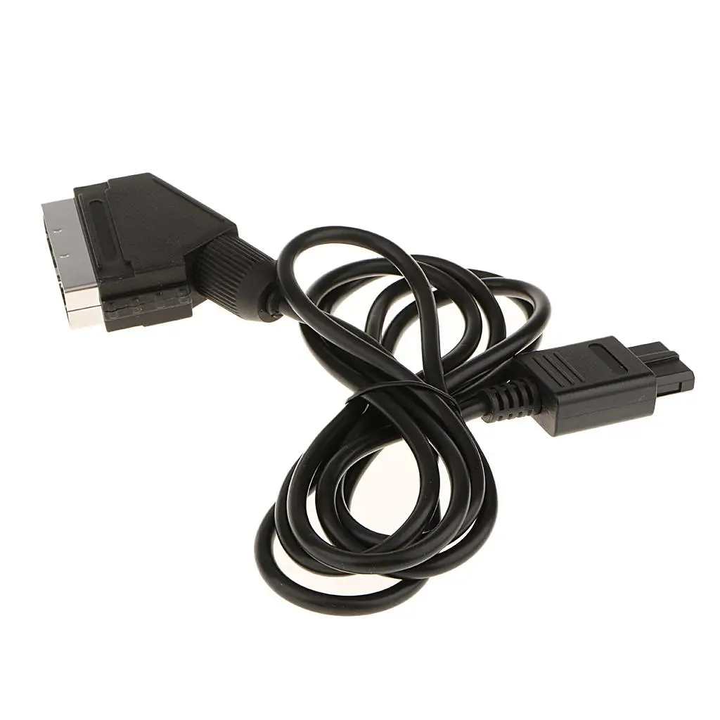 RGB Scart Adapter Cable Copper Wire Shielding for NTSC SNES Gamecube N64 Video Audio Sync