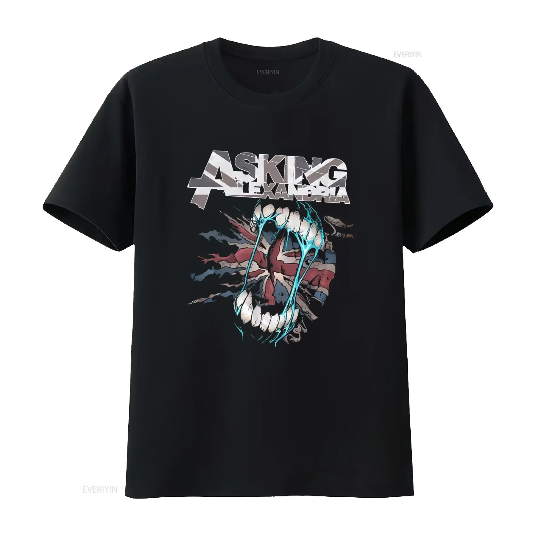 Asking Alexandria Flag Eater Authorized T Shirt for Men Rock Band Inspired Design vintage Washed Unisex Stylish