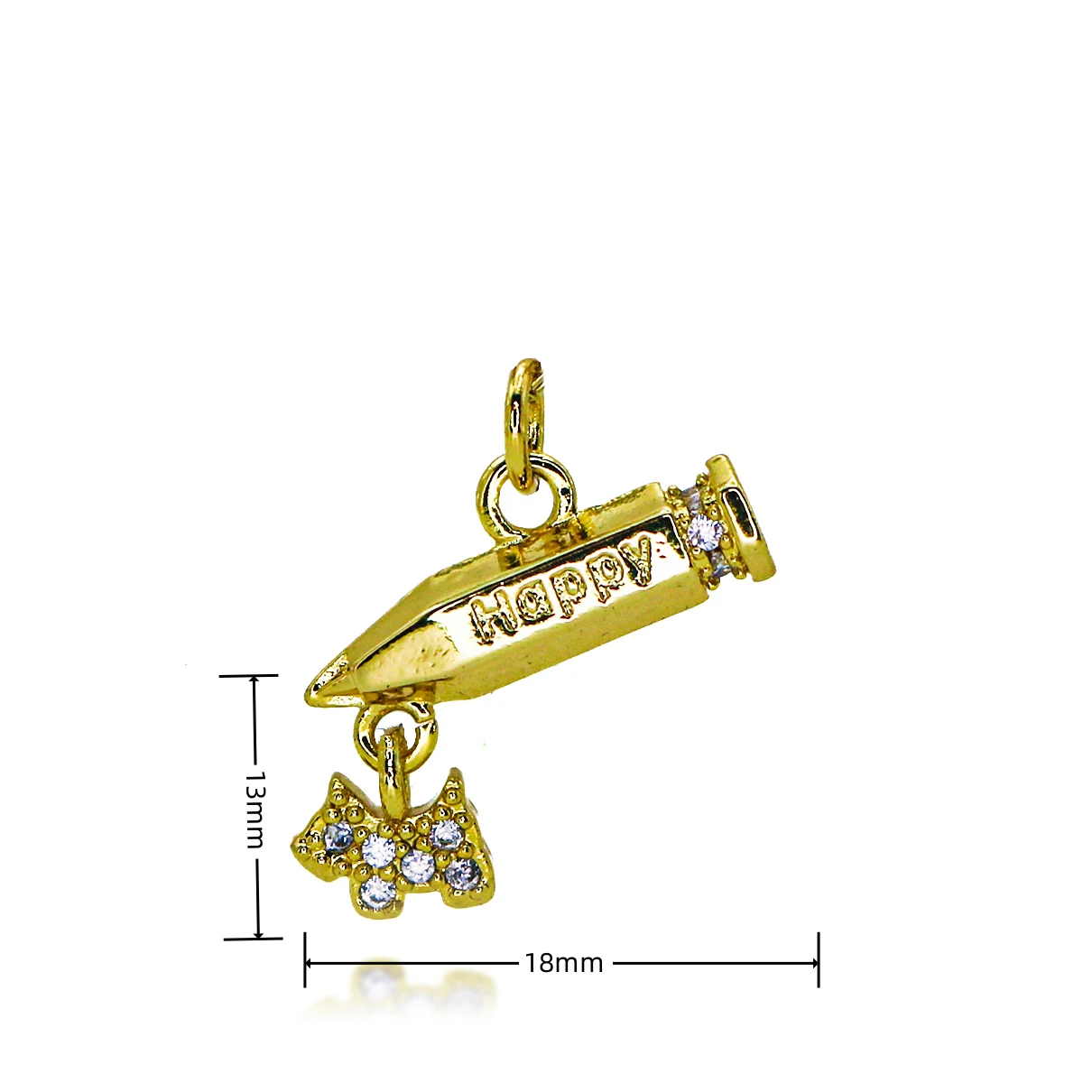 الذهب اللون لطيف جرو سحر ل قلادة أساور أقراط سلسلة الترقوة الأبيض تشيكوسلوفاكيا الكلب الحيوانات قلادة DIY مجوهرات اكسسوارات
