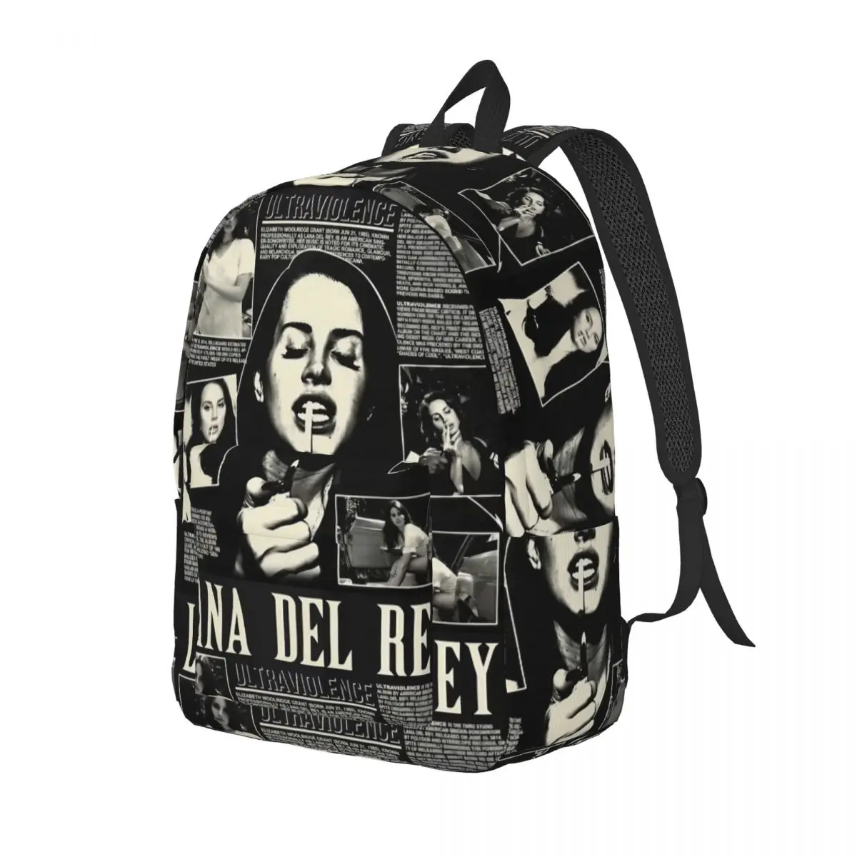 Lana Del Rey Vintage Backpack for Boy Girl Kids Student School Bookbag Singer Canvas Daypack Kindergarten Primary Bag Hiking