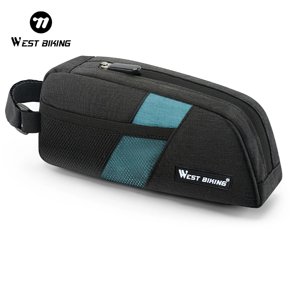 AliExpress West Biking WEST BIKING Bike Top Tube Bag 0.9L Portable Wear Resistant Bicycle Frame Bag 3-Point Strap Stable Cycling Bag Bike Accessories