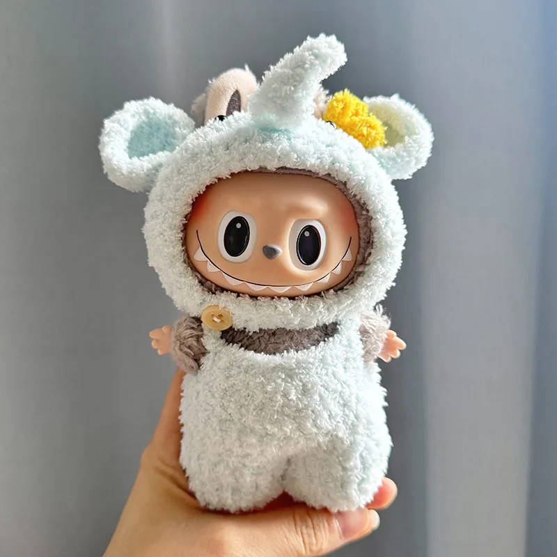 17cm Cute Doll'S Clothes Outfit Hoodie Mini Handmade Kawaii Plush Korea Kpop Exo Elephant Rabbit Dog Labubu Idol Dolls Clothing