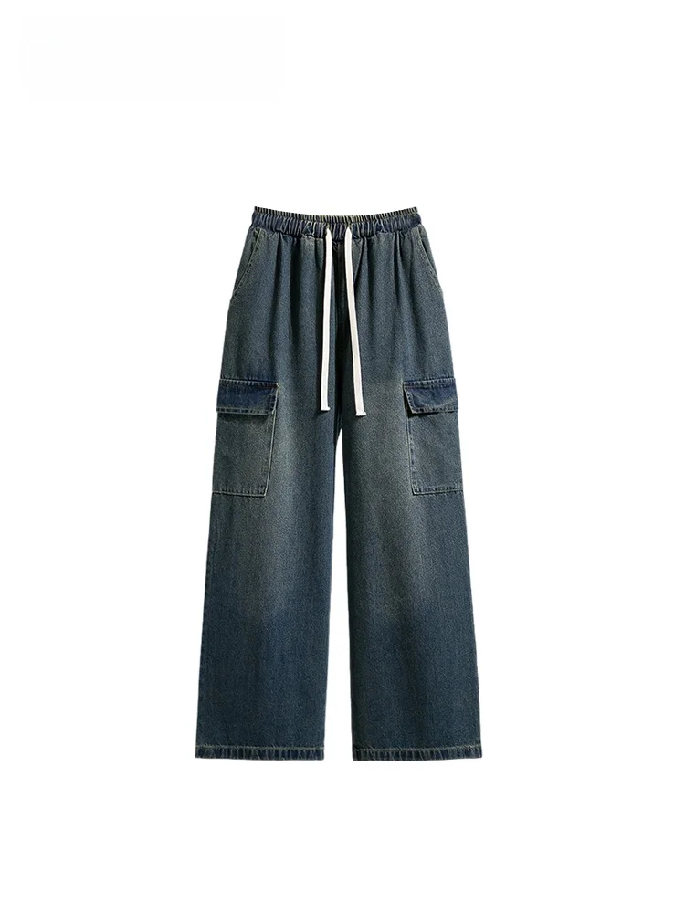 

High Waist Straight Leg Denim Jeans Women's Faion plus Size Pear aped Body Slimming Pants Casual Cotton Wide Leg Trousers