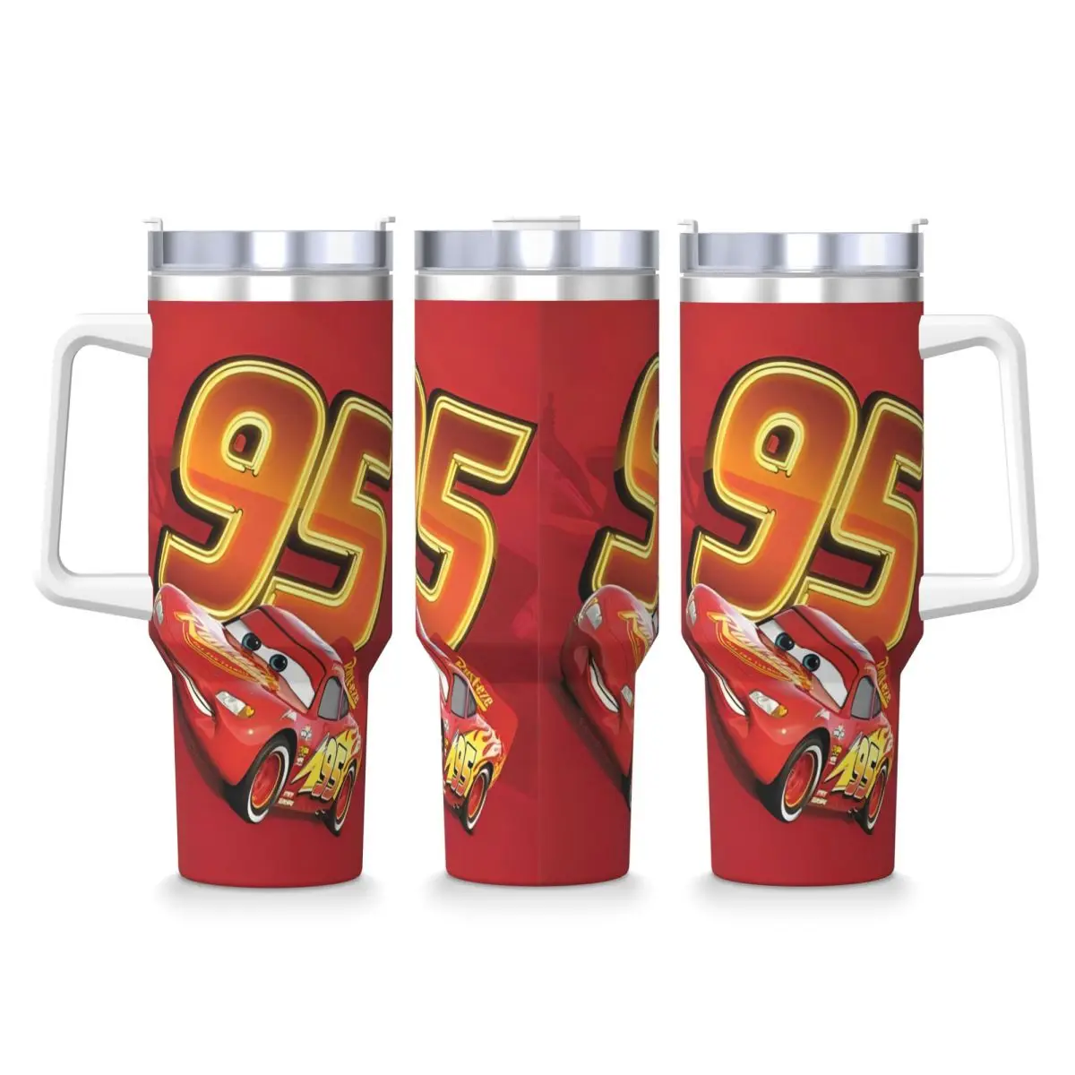 

Lightning MCqueen Stainless Steel Tumbler Travelist Mugs Cup 40oz Thermal Cups Keep Heat Cold Drink Milk Tea Water Bottle