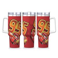 Lightning MCqueen Stainless Steel Tumbler Travelist Mugs Cup 40oz Thermal Cups Keep Heat Cold Drink Milk Tea Water Bottle