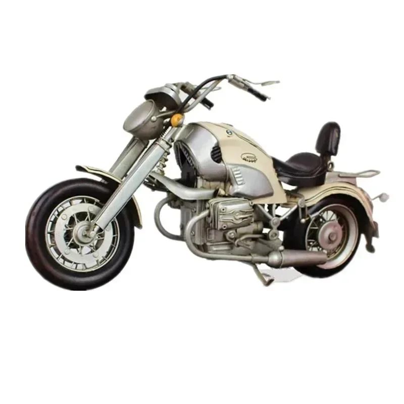 Retro motorcycle iron model creative decorative ornament wrought iron birthday gift metal crafts