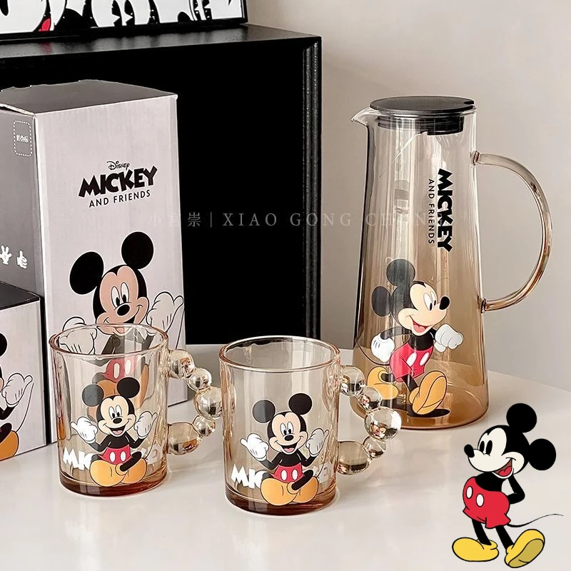 

Disney Mickey cartoon cute water cup creative Kawaii home office coffee milk juice mug cold water teapot set gift wholesale