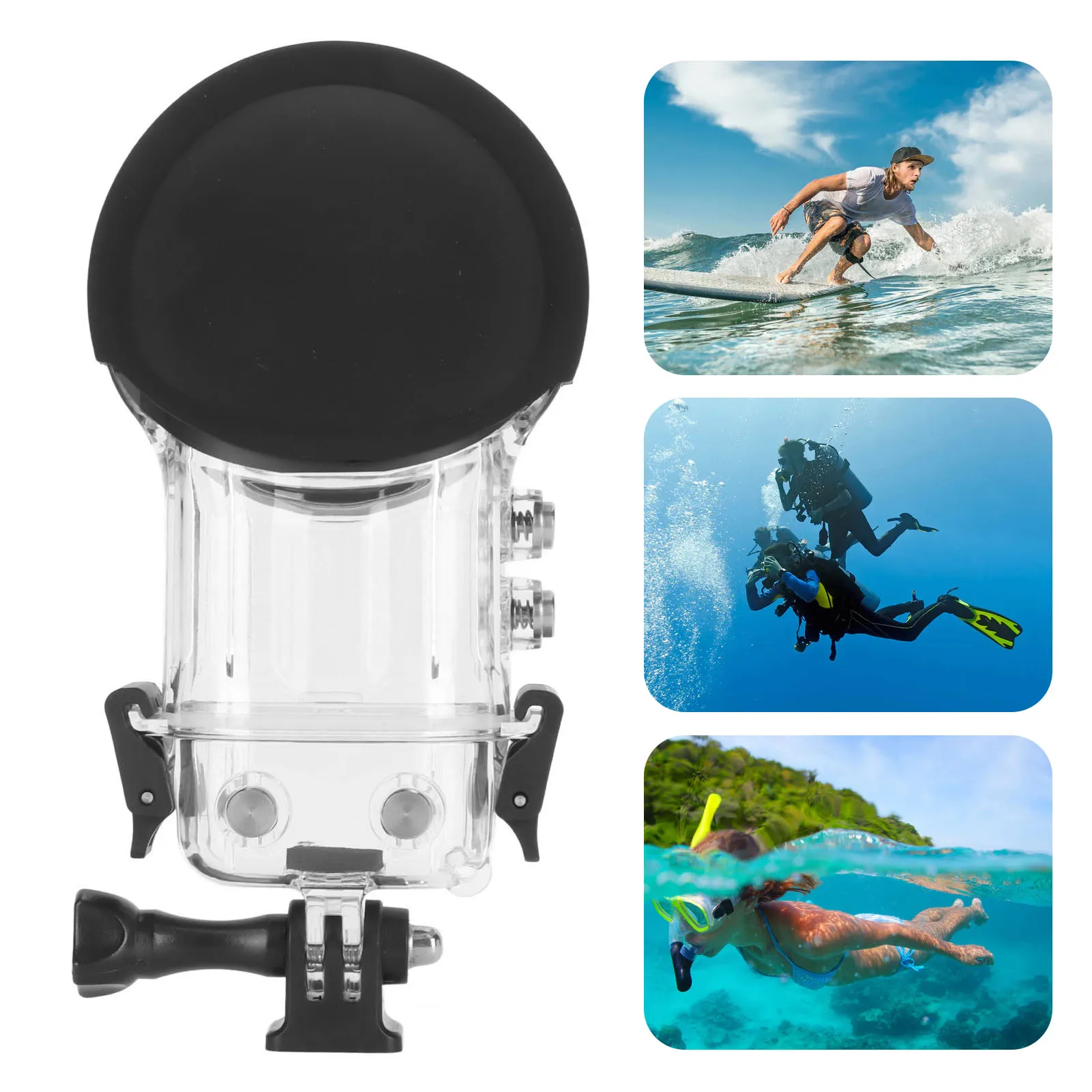 Camera Underwater Dive Protective Shell Hydrophobic Coating Clear Dive Case  164ft IPX8 Waterproof for ONE X3 Camera