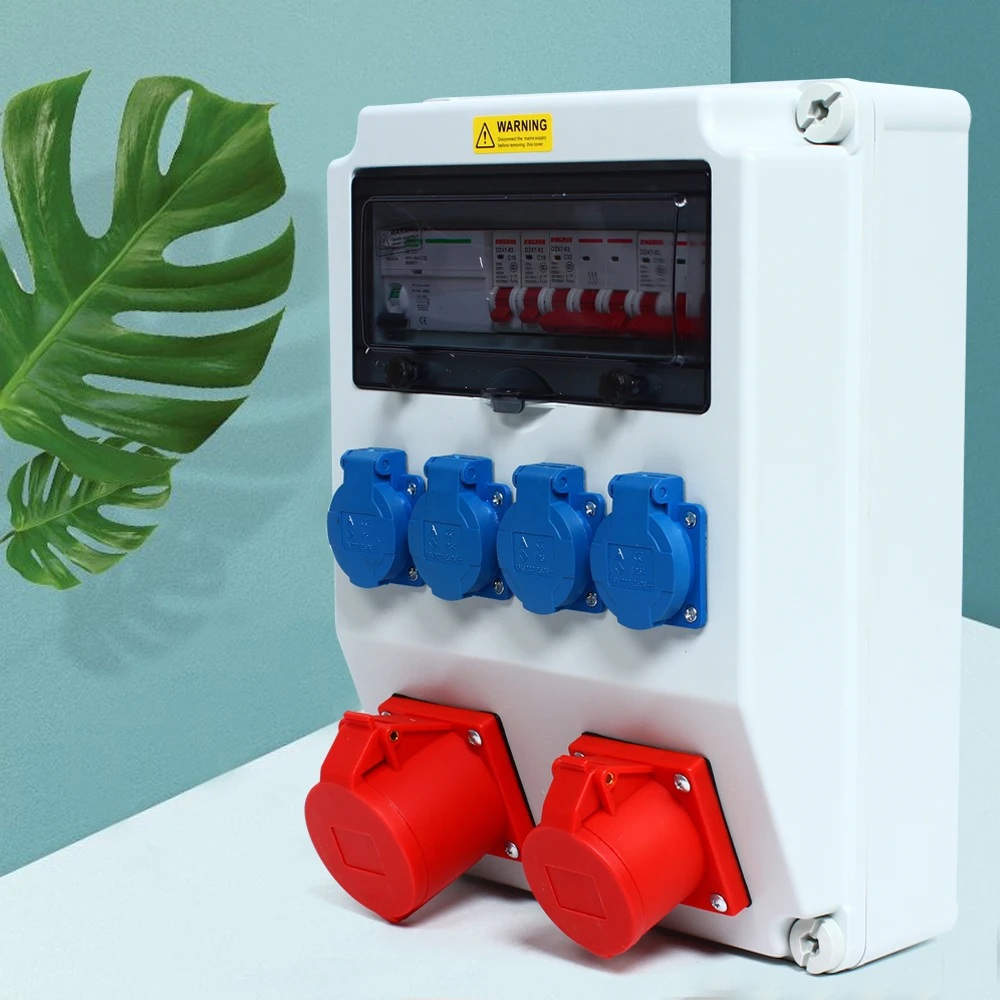 Scatola di distribuzione dell'energia monofase/trifase Scatola di presa per interruttore elettrico a parete Scatola di distribuzione impermeabile IP44 AC 250 ~ 380 V