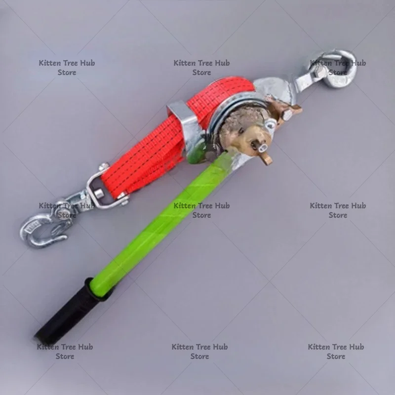 2 Ton 2 Meters Ratchet Hand Puller with Webbing Strap Wire Cable tightener Tightening Tool Crank Puller
