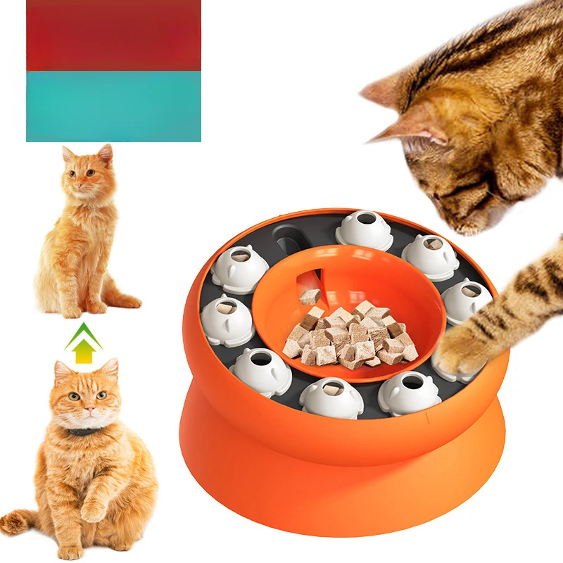 Rotating Leaky Feeding Cat Bowl Puzzle Cat Toy