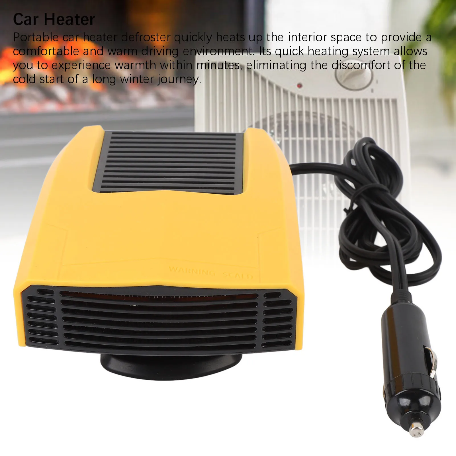 

24 В 200 Вт портативный автомобильный обогреватель, противозапотеватель лобового стекла, антизапотеватель, быстрый нагрев, вилка в прикуриватель