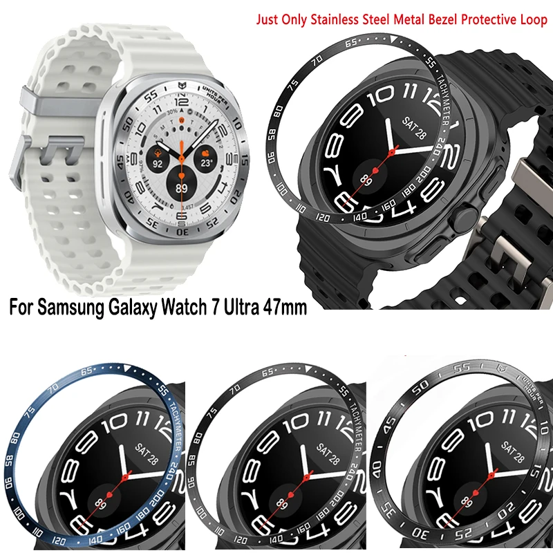 Watch Bezel Ring For Samsung Galaxy Watch7 40mm 44mm Stainless Steel Timescale Cover Bumper Case Accessory forGalaxy Watch Ultra