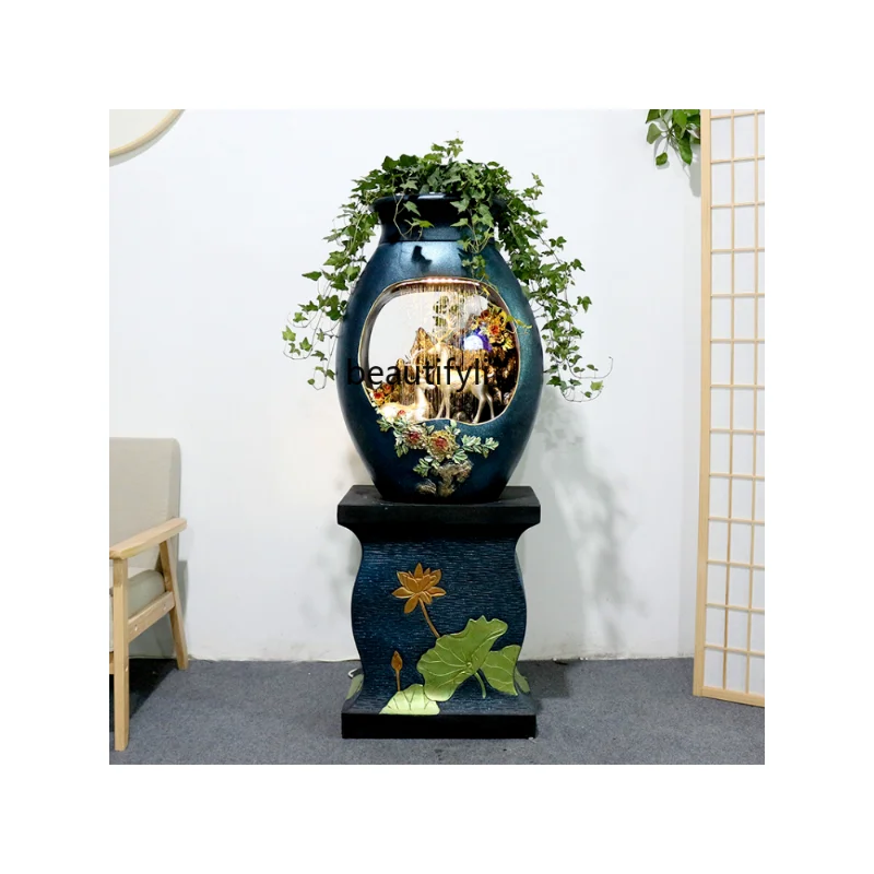 

Большой напольный тумбочка для телевизора, украшение для фонтана, роскошный увлажнитель воздуха для входа в гостиную и дома