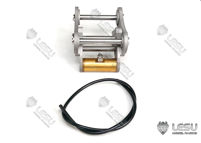 Metalowy chwytak selektorowy LESU, mocowanie stałe do koparki hydraulicznej RC 1/14, części ramienia symulujące operacje inżynieryjne.