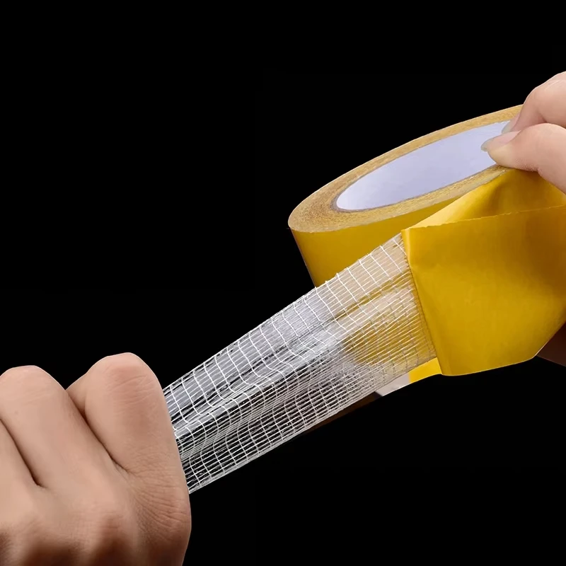 Super Sticky High Viscosity Mesh Double Sided Tape Heavy Duty Carpet Tape for Wall Floor Leather Fixing Home Improvement