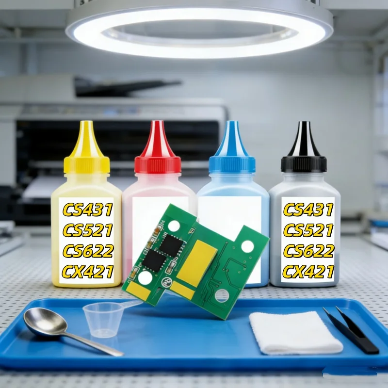 

1Set Toner Powder With Chip For Lexmark CS421 CS431 CS521 CS622 CX421 CX522 X622 CX625 Toner 78C4XK0 78C4XC0 78C4XM0 78C4XY0