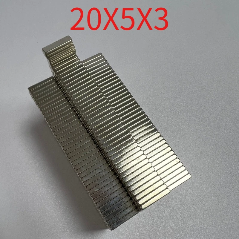 

10pcs/lot 20X5X3mm rectangular magnet 20*5*3mm magnetic steel