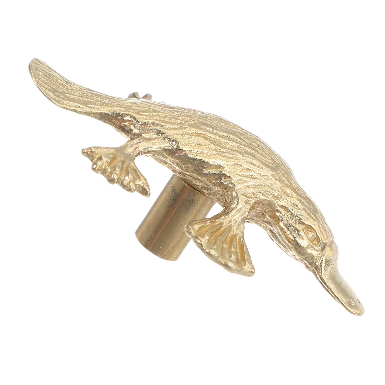 Duckbill Cabinet Knob Brushed Gold Animal Single Hole Drawer Pull Vintage Decorative Wardrobe Kitchen Hardware